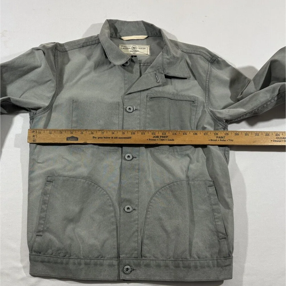 Rogue Territory RGT Supply Jacket Waxed Canvas Grey Ridgeline Button Chore Sz L